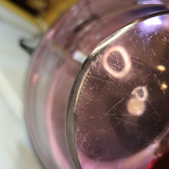 Signed Pink Art Glass Free Form Bowl 8.5" - Picture 5 of 12